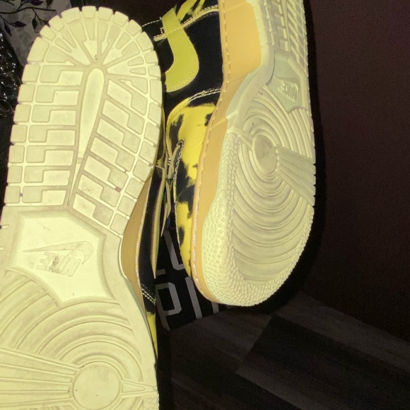 Nike Mens Dunk High 1985 DD9404 001 Yellow Acid Wash - Picture 6 of 8